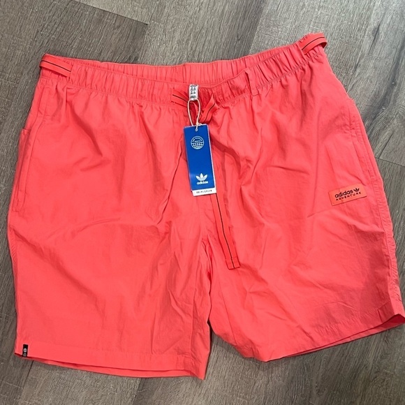 NWT Adidas 2XL Advantage BM Cargo Shorts Orange Moisture Wicking Performance $70 - Picture 2 of 9